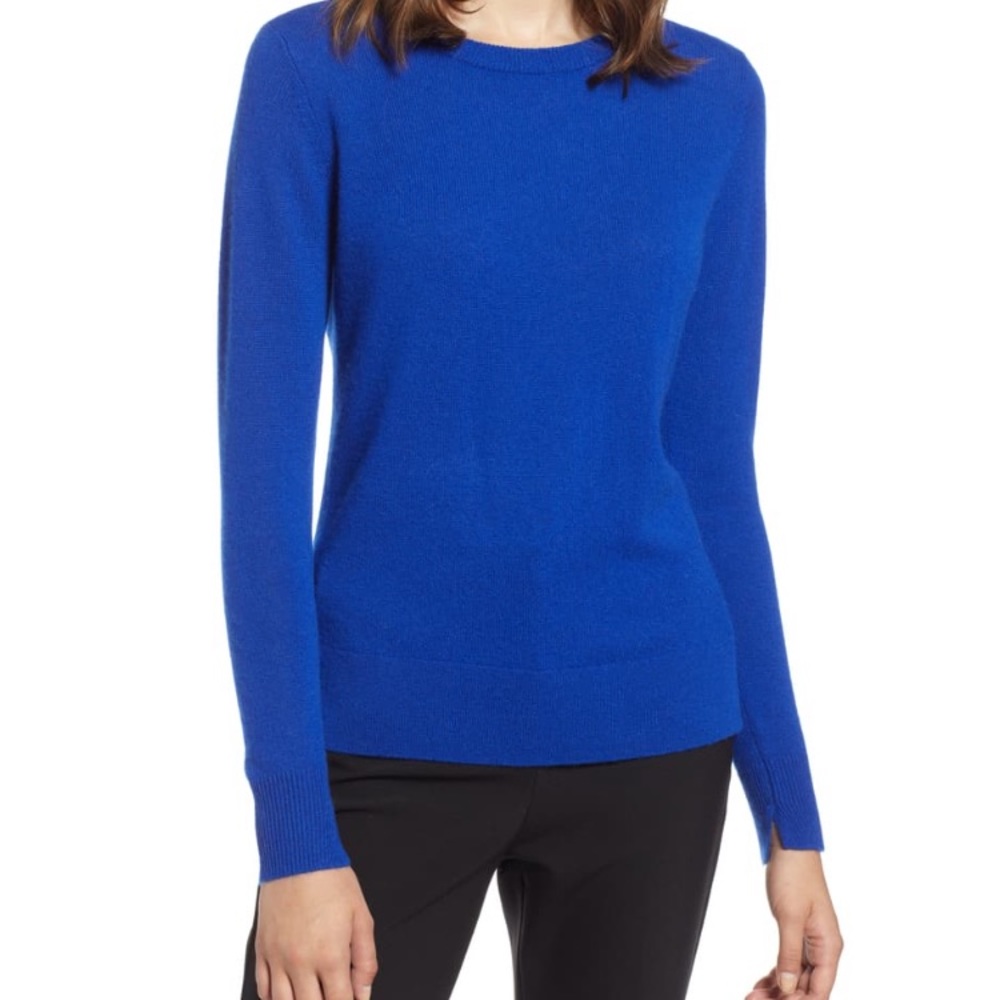 Women’s Halogen 100% cashmere sweater. Blue NWT